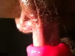I jack off and jism more cum with the aid of a phony love tunnel gadget.